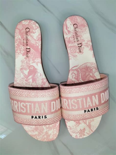 christian dior pink sandals.